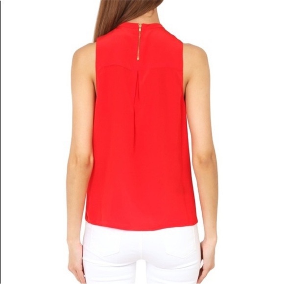 A.L.C. Red 100% Silk Sleeveless Blouse Top Size Small Careerwear Office - Picture 11 of 12